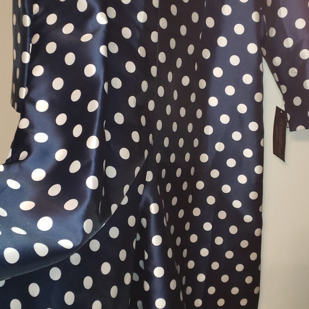 Blue & white polka-dot  jumper